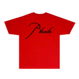 Rhude T Shirts Printed Trendy Pure Cotton