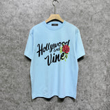 Amiri t shirts hollywood rose printing short sleeve