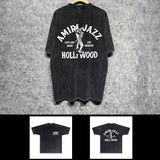 Amiri washed t-shirt wolf music short sleeve
