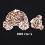 Palm Angels T Shirts Angel Leopard Print Broken Bear Letter Short Sleeve T-shirt for Men