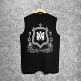 Amiri tank top flower shield printing