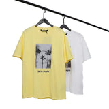 Palm Angels T Shirts Angel Print Short Sleeve T-shirt Men Hip Hop Loose