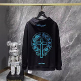 Chh Chrome Hearts Hoodie Autumn/Winter Classic Sanskrit Blue Alphabet Casual Sports Hooded Sweater