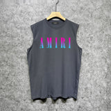 Amiri tank top gradient simple letter printing