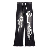 Mens trendy Hoodie & Pants Vintage Washed Old Hooded Sweater Hoodie