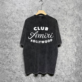 Amiri washed t-shirt hollywood club short sleeve