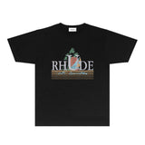 Rhude T Shirts Printed Trendy Pure Cotton