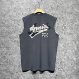 Amiri tank top with cracked letter and number print