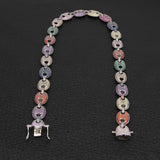 Chains Hip Hop Necklace Colored Zircon Pig Nose Chain Royalty Spectrum