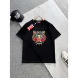 KENZO T Shirt Summer Tiger Head Casual