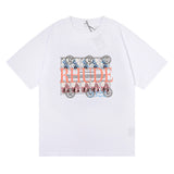 Rhude T Shirts Oil Painting Clock Coconut Tree Print Short Sleeves