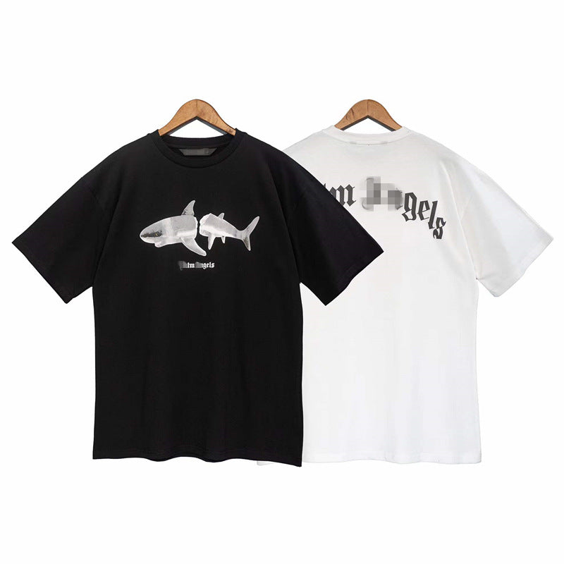 Palm Angels T Shirts Palm Angels Letter Print Short-Sleeve T-shirt Men's Loose
