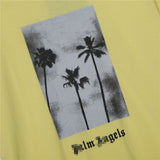 Palm Angels T Shirts Angel Print Short Sleeve T-shirt Men Hip Hop Loose