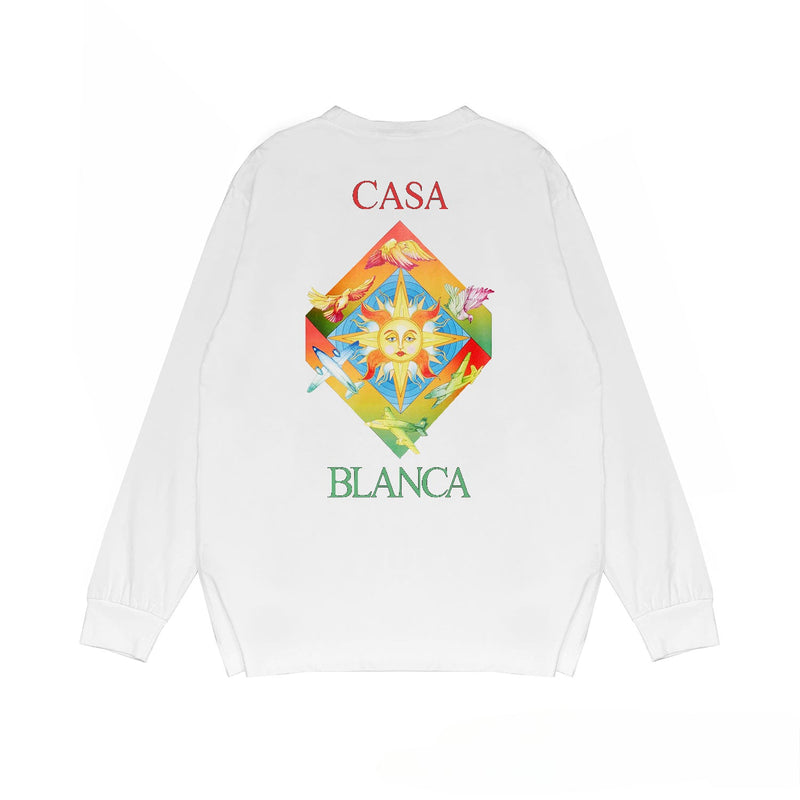 Casablanca Long sleeve T-shirt Letter Painted Print Loose
