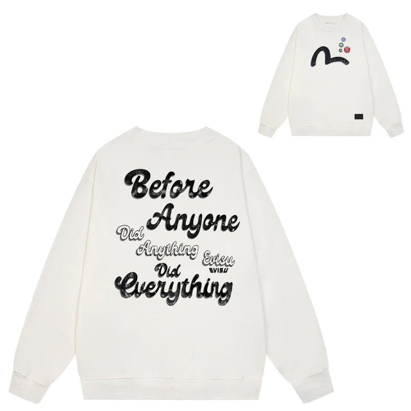 Evisu Sweatshirts Casual Loose Unisex Sweatshirts
