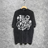 Amiri washed t-shirt morning glory printing short sleeve