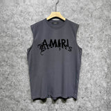 Amiri tank top letter cross printing