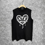 Amiri tank top splash paint heartprinting