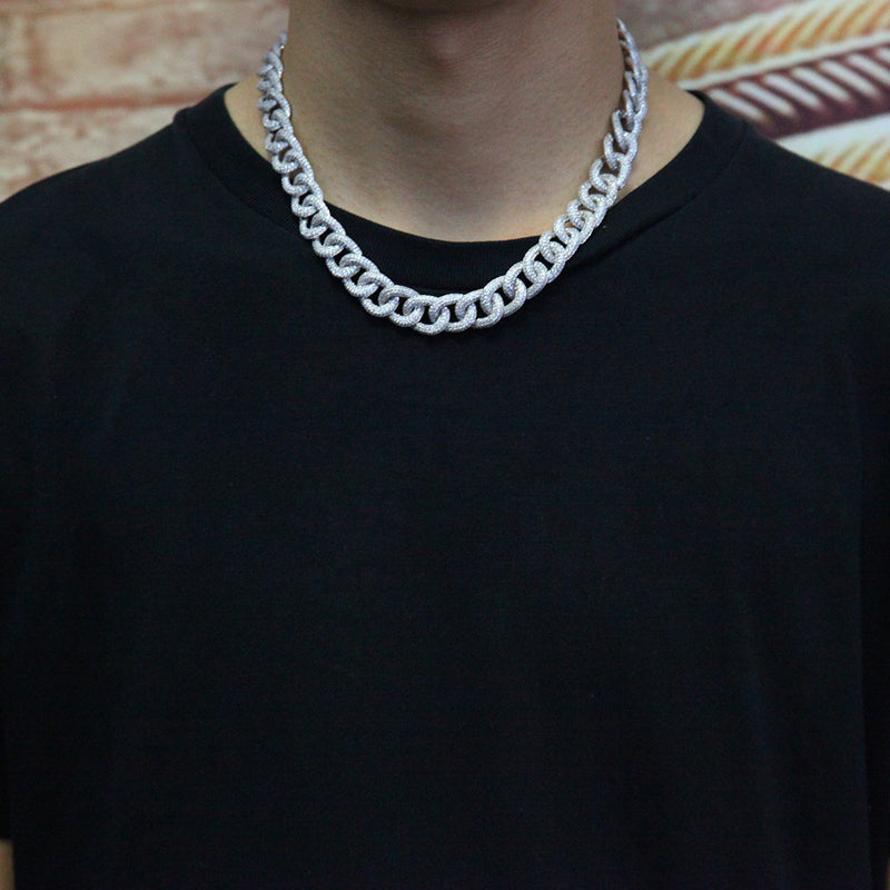 Chains Hip Hop Vintage Copper Zircon Cuban Chain Spectrum St. Valentine's