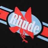 Rhude T Shirts Eagle Print Cotton Casual Short Sleeve Men and Women