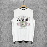 Amiri tank top lion medal printing