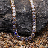 Chains Hip Hop Vintage 8mm Zircon Stereo Tennis Chain Necklace Spectrum