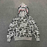 Bape Hoodie Zip-Up Cardigan Two-Hooded Hoodie