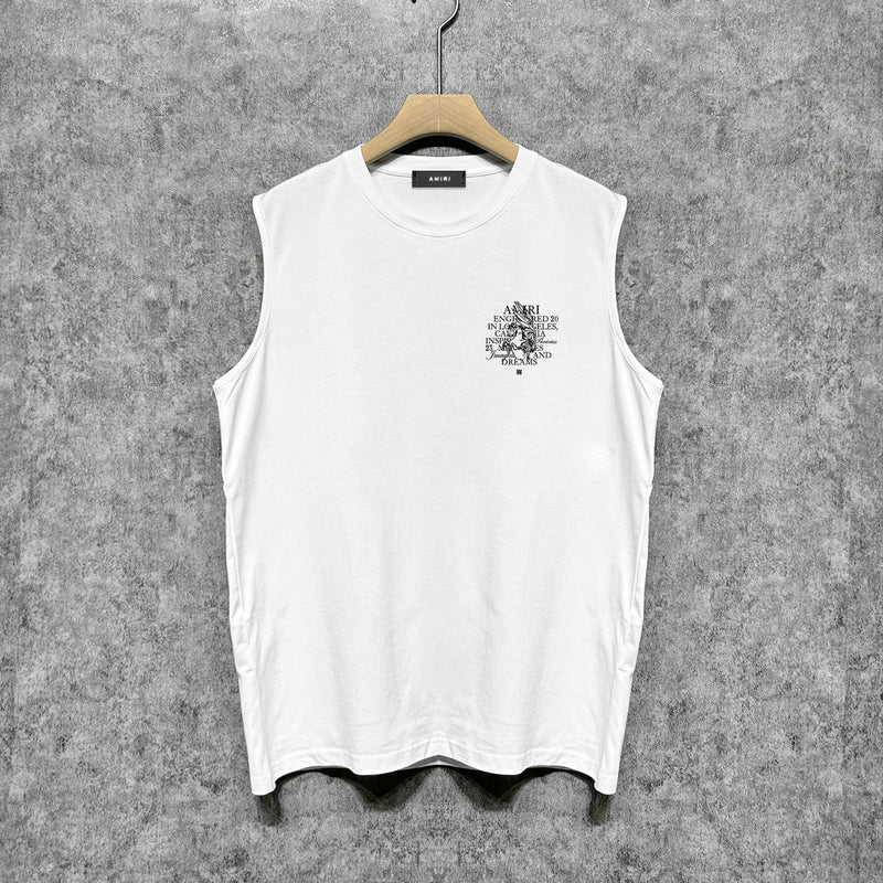 Amiri tank top letter pegasus printing