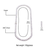 Chains Hip Hop Vintage 8mm Zircon Stereo Tennis Chain Necklace Spectrum