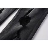 KSUBI Jeans Slim Fit Casual Ripped Jeans