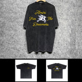 Amiri washed t-shirt yellow pegasus short sleeve