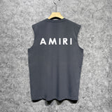 Amiri tank top flat thick letter spider armband printing
