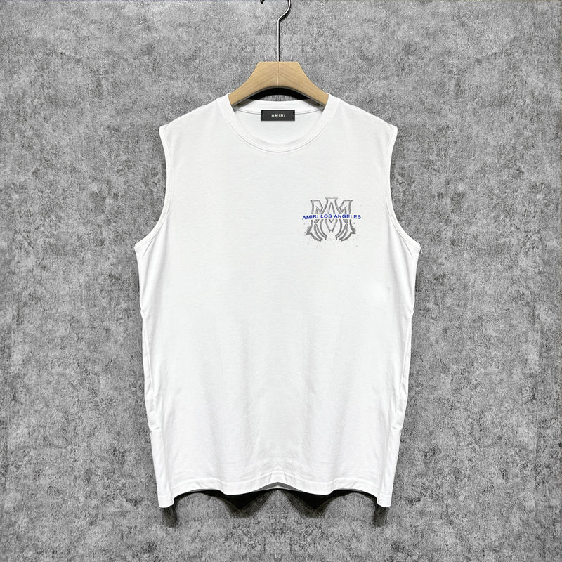 Amiri tank top splash ink large simple logo printing