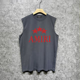 Amiri tank top red five-pointed star printing
