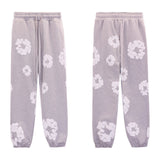 Denim Tears Outfit:Hoodie/Sweatpants (Separate Purchase Options) Puff Print Couple Loose Hooded Sweater