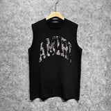 Amiri tank top with cracked letterprinting
