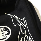 Men Shorts Flame Print Casual Shorts