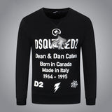Dsq2 Hoodie DSQ Lian D2 Letter Print Sweatshirt Trendy Men's Autumn and Winter