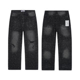 Valeforever Vale Jeans Hotfix rhinestones Ripped Denim