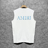 Amiri tank top splash paint simple letterprinting