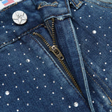 Valeforever Vale Jeans Hotfix rhinestones Ripped Denim
