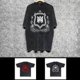 Amiri washed t-shirt flower shield short sleeve
