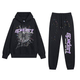 Sp5der Outfit:Hoodie/Sweatpants (Separate Purchase Options) Spider Web Stereo Printing plus Velvet