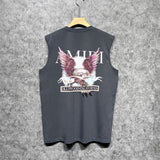 Amiri tank top flying eagle medal printing