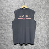 Amiri tank top with crayon horizontal stripes printing