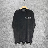 Amiri washed t-shirt with woven text print