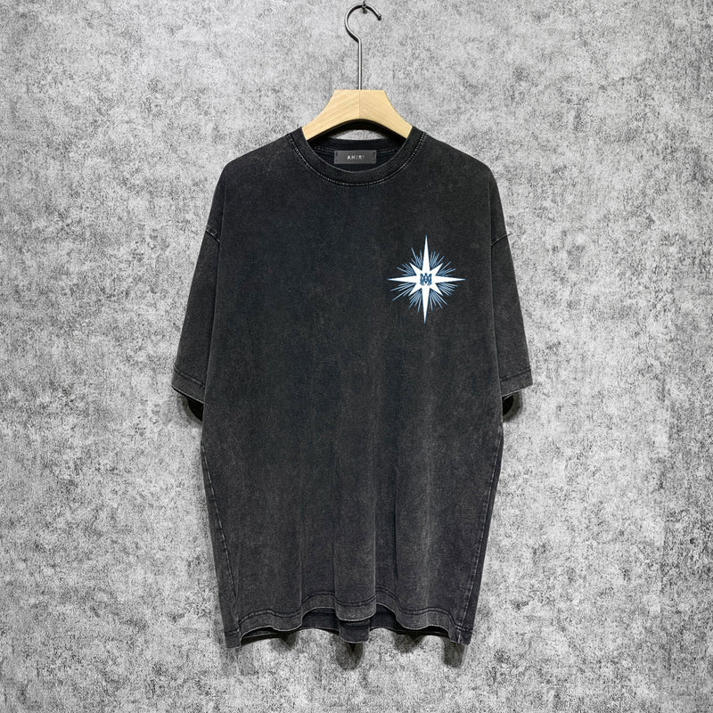 Amiri washed t-shirt star shield short sleeve