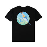 Palm Angels T Shirts Angel Cartoon Letter Print Short Sleeve T-shirt Men's Loose Half Sleeve