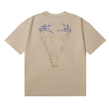 Vlone T Shirt Spring Summer Crew Neck Pullover Short Sleeve