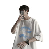 Nasa T Shirt Short-Sleeved T-Shirt Men'S Summer Loose All-Matching Cotton